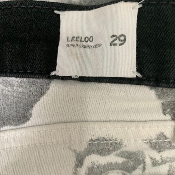 Hudson Jeans 'Leeloo' Colorblock Crop Skinny Jeans Size 29 - Picture 4 of 9